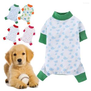Hondenkleding Pet Bodysuit Cartoon Patroon Puppy Brood Kleding Zomer Pyjama's Comfortabel Houd warmte jumpsuits voor buiten