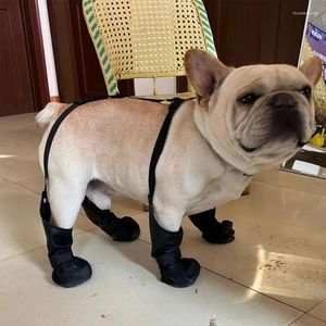 Hondenkleding Pet Boots Four Seasons Universal Outdoor Dirt-Proof waterdichte schoenen Verstelbare Suspender Anti-Drop-beschermer