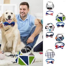 Hondenkleding Pet Bow Tie en hoed ingesteld voor 4 juli Independence Day Celebration 1pc