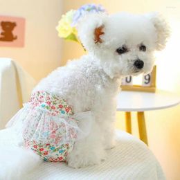 Hondenkleding huisdieropdrachten duurzame broek wraps vrouwelijke luiers warmtecyclus bloemen ontwerp herbruikbaar dagelijkse benodigdheden honden katten accessoires