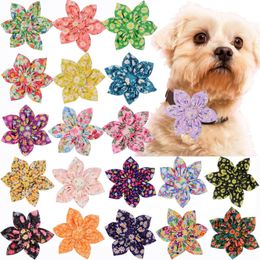 Hondenkleding Pet Bulk Flower Bogen voor honden huisdieren verzorging vlinderdas Kraag Zomeraccessoires Klein 230915