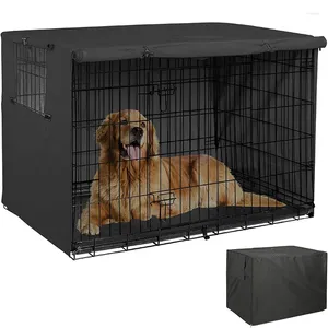 Vêtements de chien Couverture de cage pour animaux de compagnie Couverture de chenil étanche à la poussière Ensembles de chenil extérieur pliable Petit Moyen Grand Chien Accessoires Produits de luxe