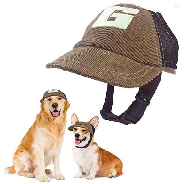 Vêtements pour chiens casquette pour animaux de compagnie Protection solaire visière chapeau avec trous d'oreille mode Sport Baseball pour chiens extérieur chiot grand en été