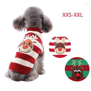 Hondenkleding Pet Cartoon Rendier Kerstmiskat Sweater Winter Geknitkleding Warme kleding Breien Haakkleding Kleding