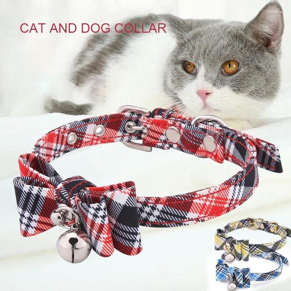 Ropa para perros Pet Catlar de gato Collar ajustable Pets pequeños Pets medianos Boil Tie Supplies Multicolors