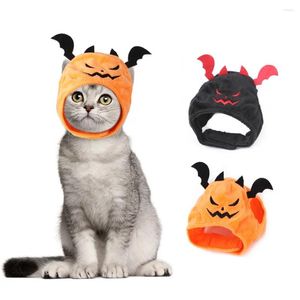 Hondenkleding Pet Cat Cap Grappige Halloween Bat hoofddeksels voor Pography Cosplay Orange Black Hat Holiday Costume Accessories