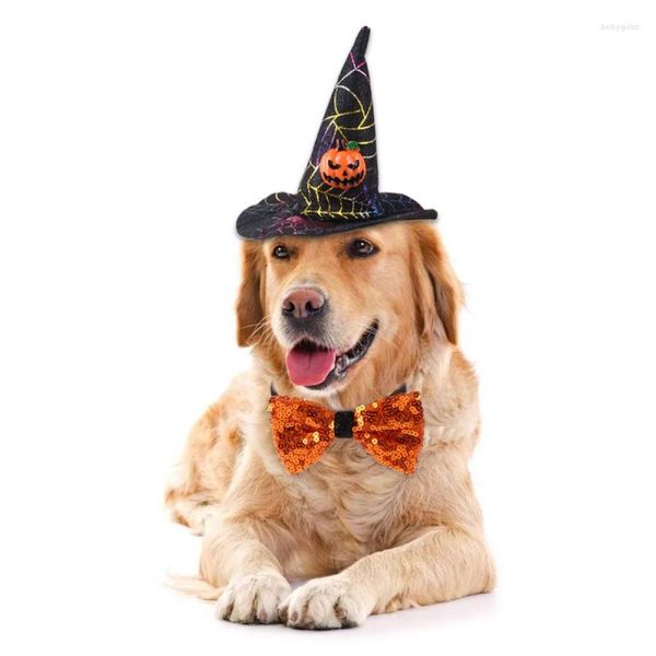 Chien Vêtements Pet Chat Caps Réglable Fantôme Citrouille Halloween Chapeau Pour Petit Moyen Chiot Chats Cosplay Costume Chapeaux Articles De Fête