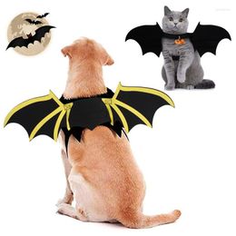 Vêtements pour chiens Vêtements pour chats de compagnie Ailes de chauve-souris Costume de cloche imprimé Aile artificielle Cosplay Prop Produits d'Halloween