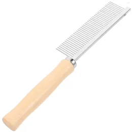 Appareils pour chiens Pet Cat Peigne en bois Handle de peigne à un seul rang