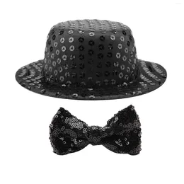 Hondenkleding Pet Cat Kostuum pailletten Jazz Hat en Bow Tie Collar Kerstfeest Accessoires Caps voorraden