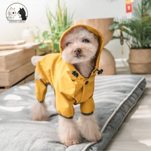 Chien Vêtements Pet Chat Chien Imperméable À Capuche Chiot Réfléchissant Petit Chien Manteau De Pluie Pet Chien Vêtements Veste Imperméable Pour Chiens Doux Respirant Mesh 230327