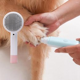 Hundebekleidung Haustier Katze Elektrisches Nagelschleifen und Haarentfernung Massagekamm Multifunktionsmaschine Trimmer Pflegebürste