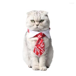 Ropa para perros Pet Cat Formal Christmas Tie Dress Collar rojo para perros y gatos Accesorios Small Medium