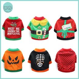 Vêtements de chien Pet Cat Halloween Costume Noël Vacances Vêtements Vêtements d'hiver Pull pour petits chiens Chihuahua252L