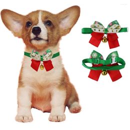 Ropa de perro Pet Tie de lazo de Navidad con Bell Cat Daily Party Collar Coloque Pupply Accesorios de preparación