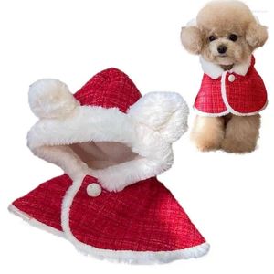 Hondenkleding huisdier kerstmantel kleren grappig en schattige zachte capuchon van kleine middelgrote grootte voor thuis
