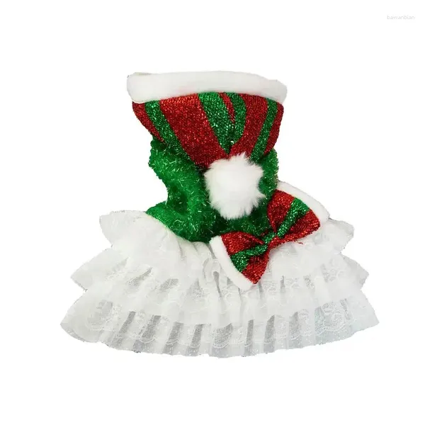 Vêtements de chien Pet Christmas Outfit Princesse Robes pour chats Chiens Chiots Polyester Coton Fantaisie Tissus Jupe Chiot Costume Party