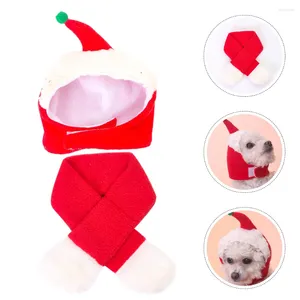 Hondenkleding Kerstset voor huisdieren Hoeden Warm voor thermische accessoires Huisdieren Flanel Puppybenodigdheden Kit Sjaal