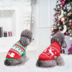 Vêtements pour chiens pull de noël pour animaux de compagnie Costumes de vacances manteau d'hiver doux et chaud vêtements tricotés pour la marche en plein air à l'intérieur