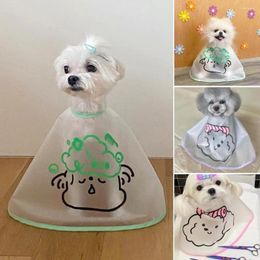Hondenkleding huisdier mantel verstelbaar kapsel voor katten honden cartoon print cape transparante verzorgingspanningen gemakkelijk te gebruiken