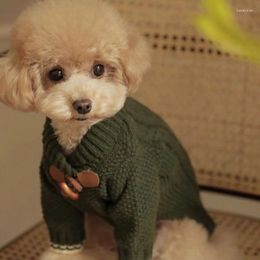 Vêtements pour chiens vêtements de compagnie automne hiver moyen petit pull en laine tricotée chatte chaude chaton chiot cardigan cardigan chihuahua yorkshire pug
