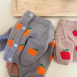 Chien vêtements vêtements pour animaux de compagnie automne hiver moyen petit pull tricoté laine chaude chaton mignon motif chiot doux Cardigan Chihuahua caniche