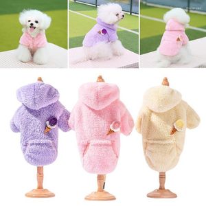 Hondenkleding huisdier kleding herfst winter pluche hoodie modejas kleine kat trui kitten puppy jas warm wol comfortabel zacht poedel