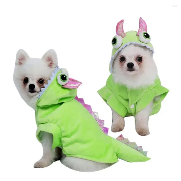 Vêtements pour chiens vêtements d'animaux de compagnie dessin animé drôle confortable habillage en velours elfe pterodactyle costumes pour schnauzer