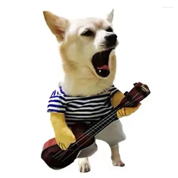 Vêtements pour chiens vêtements pour animaux de compagnie pour chats rock guitariste t-shirt d'été luxe chihuahua chiens drôle