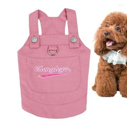 Vêtements pour chiens vêtements pour animaux de compagnie T-shirt mode pour animaux de compagnie Costumes avec harnais Boucle Design Breathable Coat Puppies quotidiennement