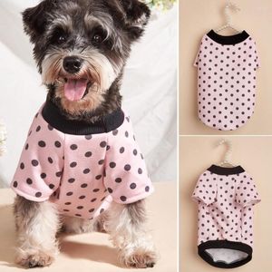 Vêtements pour chiens vêtements pour animaux de compagnie points imprimer décoration confortable deux jambes Adorable élastique ourlet respirant chiens chats T-shirt