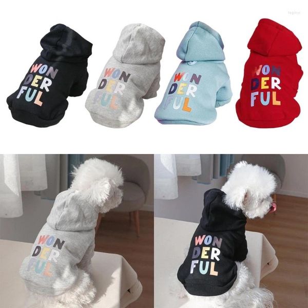 Ropa para perros Ropa para mascotas para perros pequeños Abrigo con capucha Abrigo maravilloso Trajes de disfraces con estampado de letras