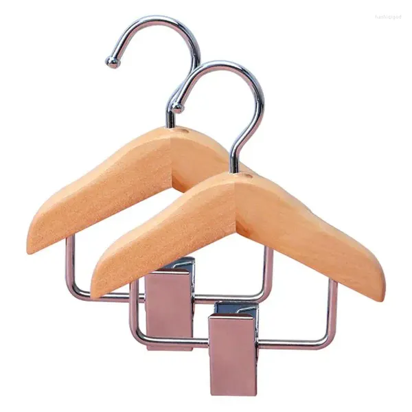 Habillement de vêtements pour chiens cintres à vêtements mini cintre de manteau avec clip métallique portable en bois durable pour petit chiot chaton de chat