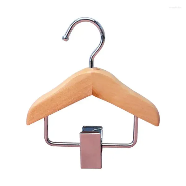 Vêtements pour chiens Cintres pour animaux de compagnie Cintre en bois massif avec clip en métal Petit support durable Accessoires Fournitures