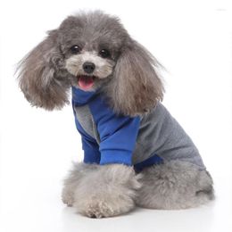 Vêtements pour chiens vêtements pour animaux de compagnie pull à col haut pull à deux pattes pull à capuche à la mode rayé dessin animé vêtements mignons