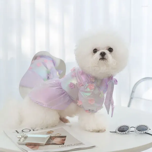 Vêtements pour chiens vêtements pour animaux de compagnie Sentiment de la technologie de la technologie pour chiens vêtements chat petit patch fleuri