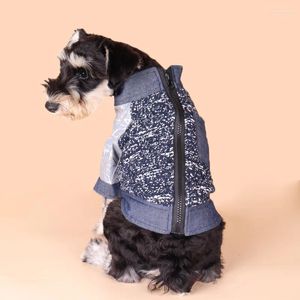 Vêtements pour chiens Vêtements pour animaux de compagnie Couleur réfléchissante Correspondant Veste en denim Marque de mode Manteau Chat Tuxedo d'hiver