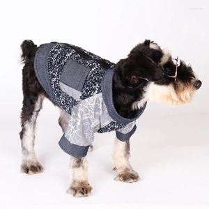 Vêtements pour chiens Vêtements pour animaux de compagnie Couleur réfléchissante Correspondant Veste en denim Marque de mode Manteau Chat Hiver