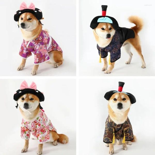Ropa para perros Ropa para mascotas Conjunto de ropa elegante con cinta de sujeción para trajes cómodos Primavera Verano Gato Moda