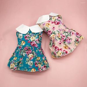 Vêtements pour chiens Vêtements pour animaux de compagnie Été Printemps Sweet Princesse Robe Petite Jupe De Mode Chat Mignon Chemise De Fleur Chiot Gilet Chihuahua Yorkie Caniche