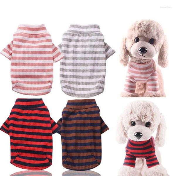 Vêtements pour animaux de compagnie de vêtements pour chiens T-shirt Spring Summer Striped Vest for Small Medium Dogs Accessories Supplies Cat Shirts XS-2XL