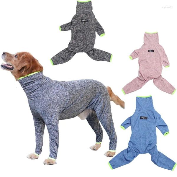 Vêtements pour chiens vêtements pour animaux de compagnie à col roulé à saut pyjamas de combinaison pour les grands chiens Labrador Husky Clothing Hoodie Pajamas Tracksuit Pjs 11xl