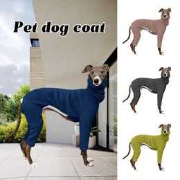 Vêtements pour chiens Vêtements pour animaux de compagnie Whippet Italien Greyhound Couleur unie Stretch Col roulé Salopette à quatre pattes Big Dogs Combinaison chaude d'hiver