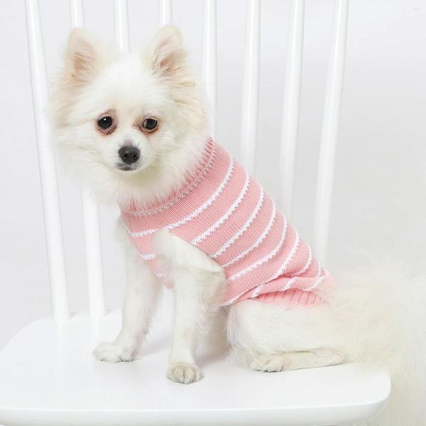 Ropa para perros Ropa para mascotas Venta al por mayor Multi-colores Warm Soft Stripe Knitted Luxury