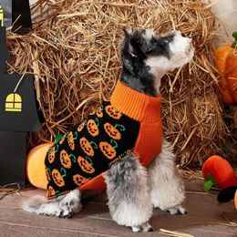 Ropa para perros Ropa para mascotas Invierno Cálido Suéter de Navidad para perros pequeños Medianos Gatos Punto Halloween Calabaza Cachorro Chaqueta Ropa