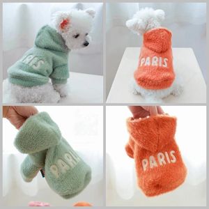 Hondenkleding huisdierkleding winter warme pluche letter hoodie kleding puppy truien sweaters jas dikker kattenjack xs-xl