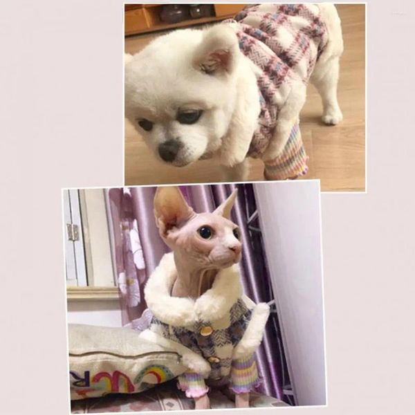 Vêtements pour chiens vêtements d'animaux avec des embellissements en peluche