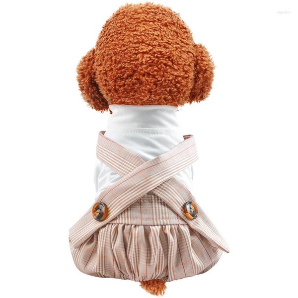 Vêtements pour chiens Vêtements pour animaux de compagnie X Salopette-Kaki Salopette rayée Messieurs Robe blanche en dentelle