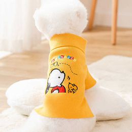 Hond Kleding Huisdier Kleding Cartoon Hoodies Kleding voor Hond Kleine Kostuum Pochacco Print Honden Leuke Herfst Winter Trui Gele Kraag Perro T220929