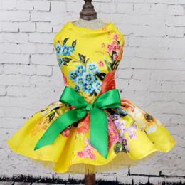 Vêtements pour chiens Vêtements pour animaux de compagnie Chat Chiot Jupe Robe de mariée Printemps Été Plus de couleurs Fleur Papillon Tutu